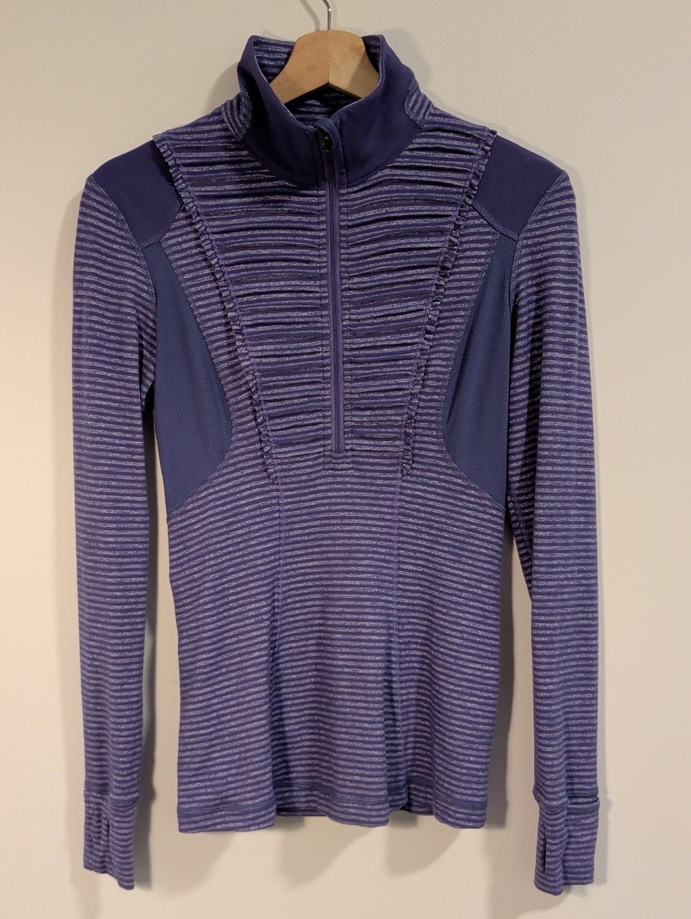 Lululemon Striped Purple Half-Zip Pullover